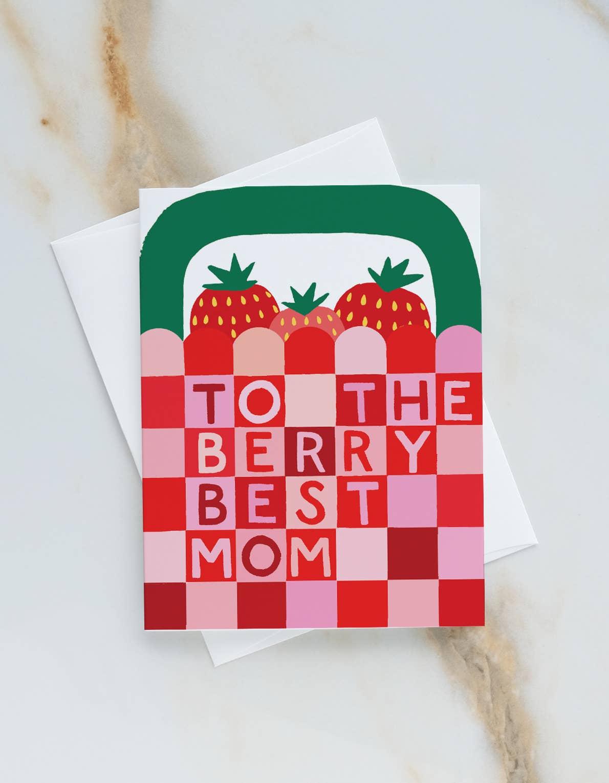 Strawberry Basket Best Mom Greeting Card