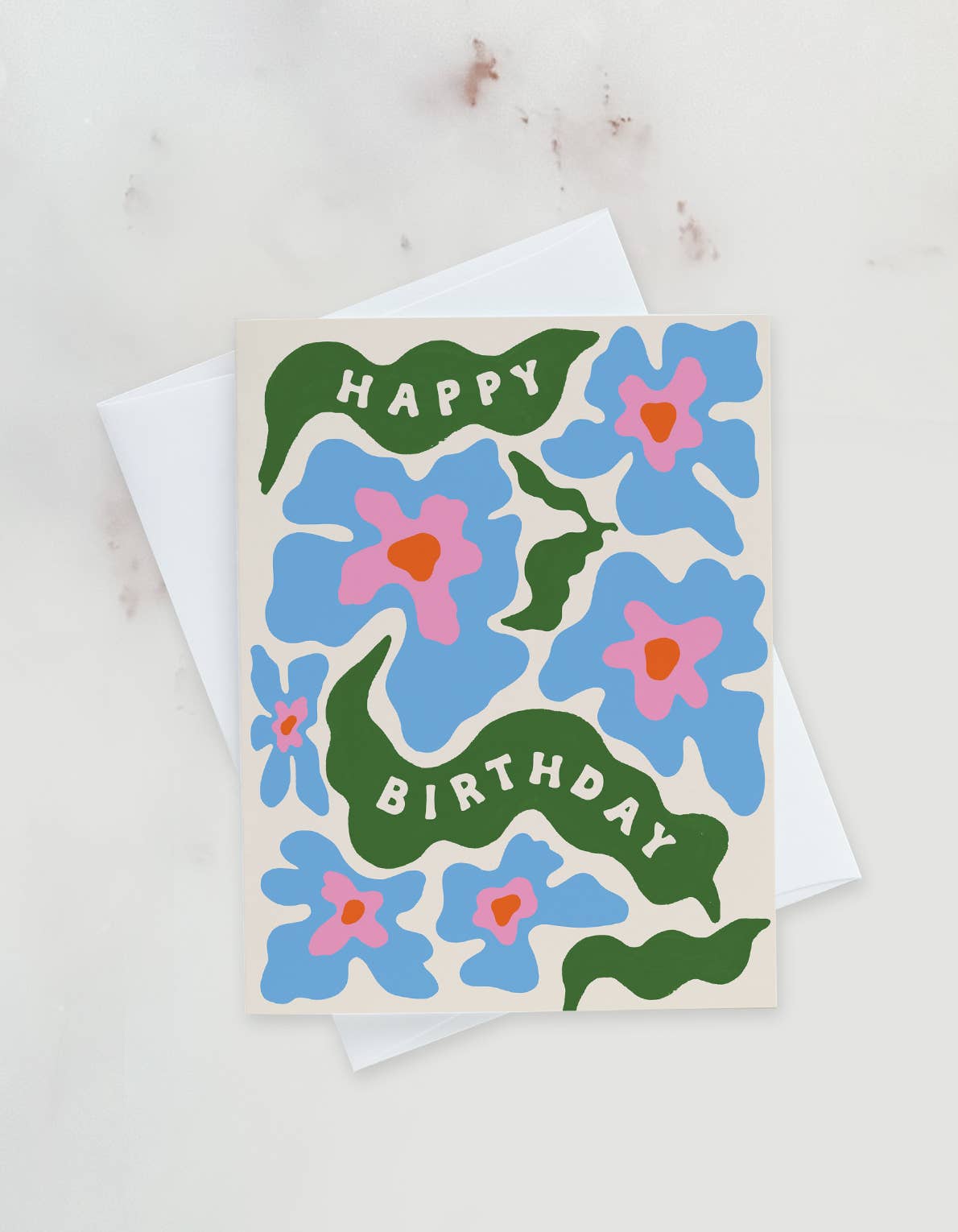 Trippy Daisies Birthday Greeting Card