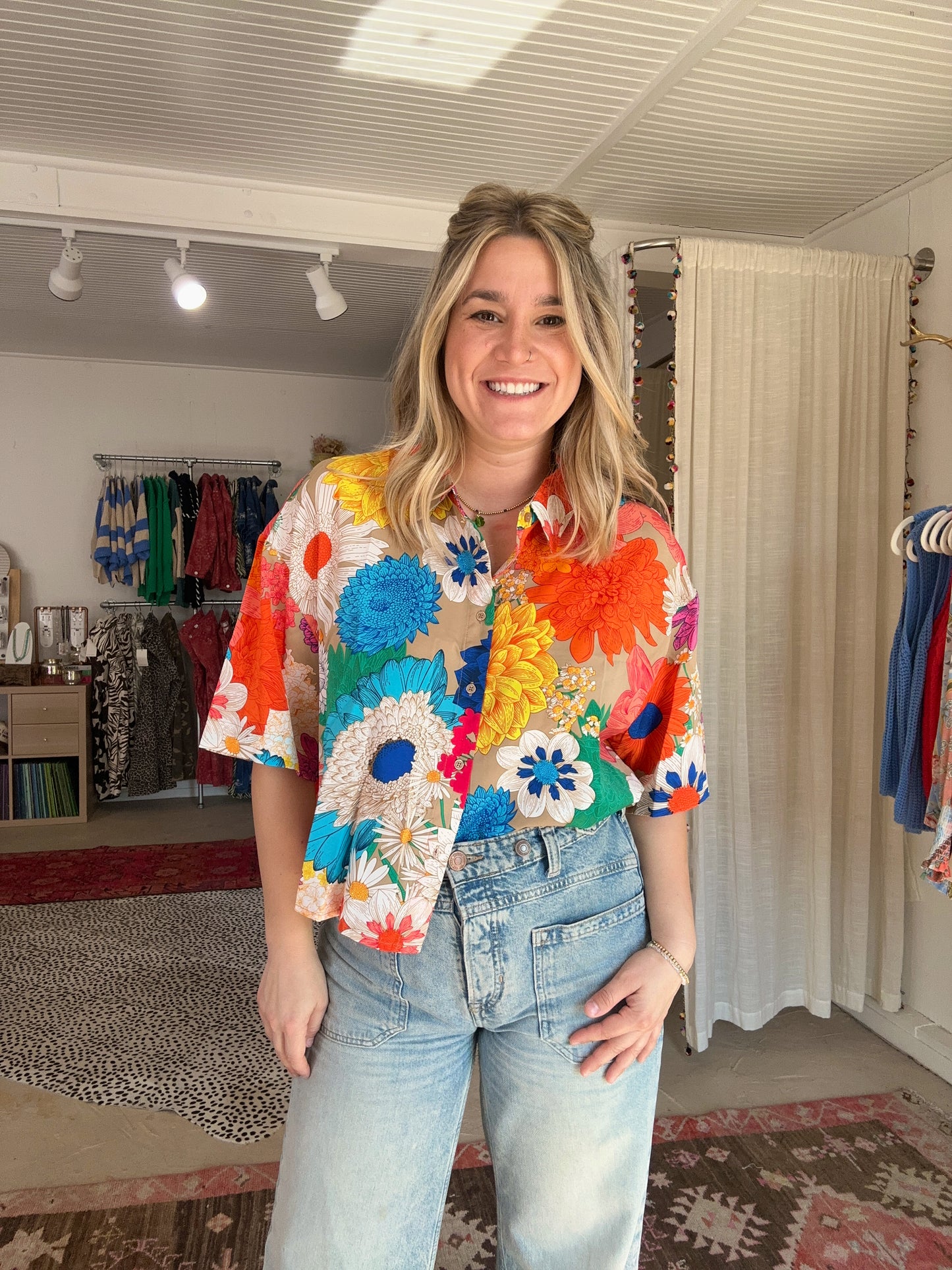 Vibrant Floral Top