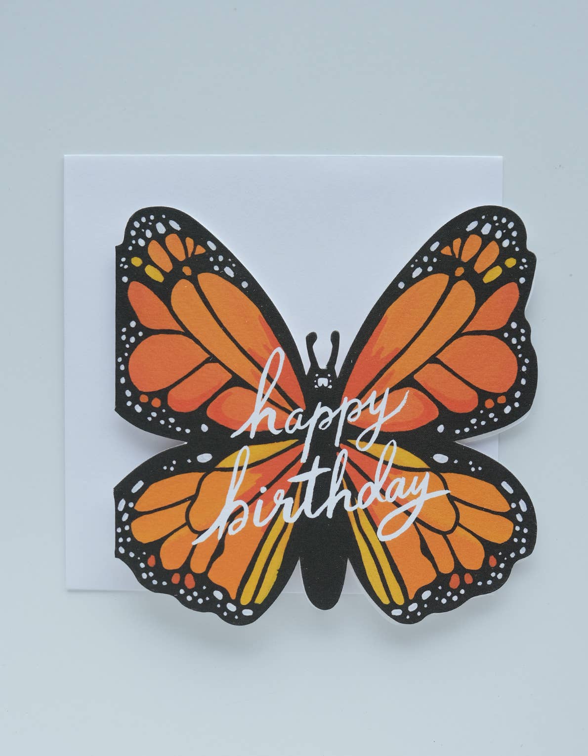 Monarch Birthday Die Cut Greeting Card