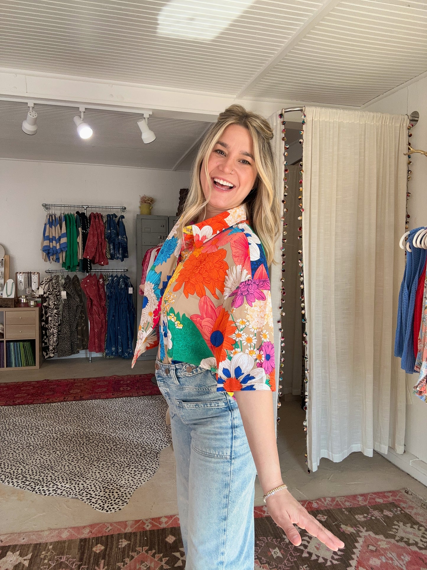 Vibrant Floral Top