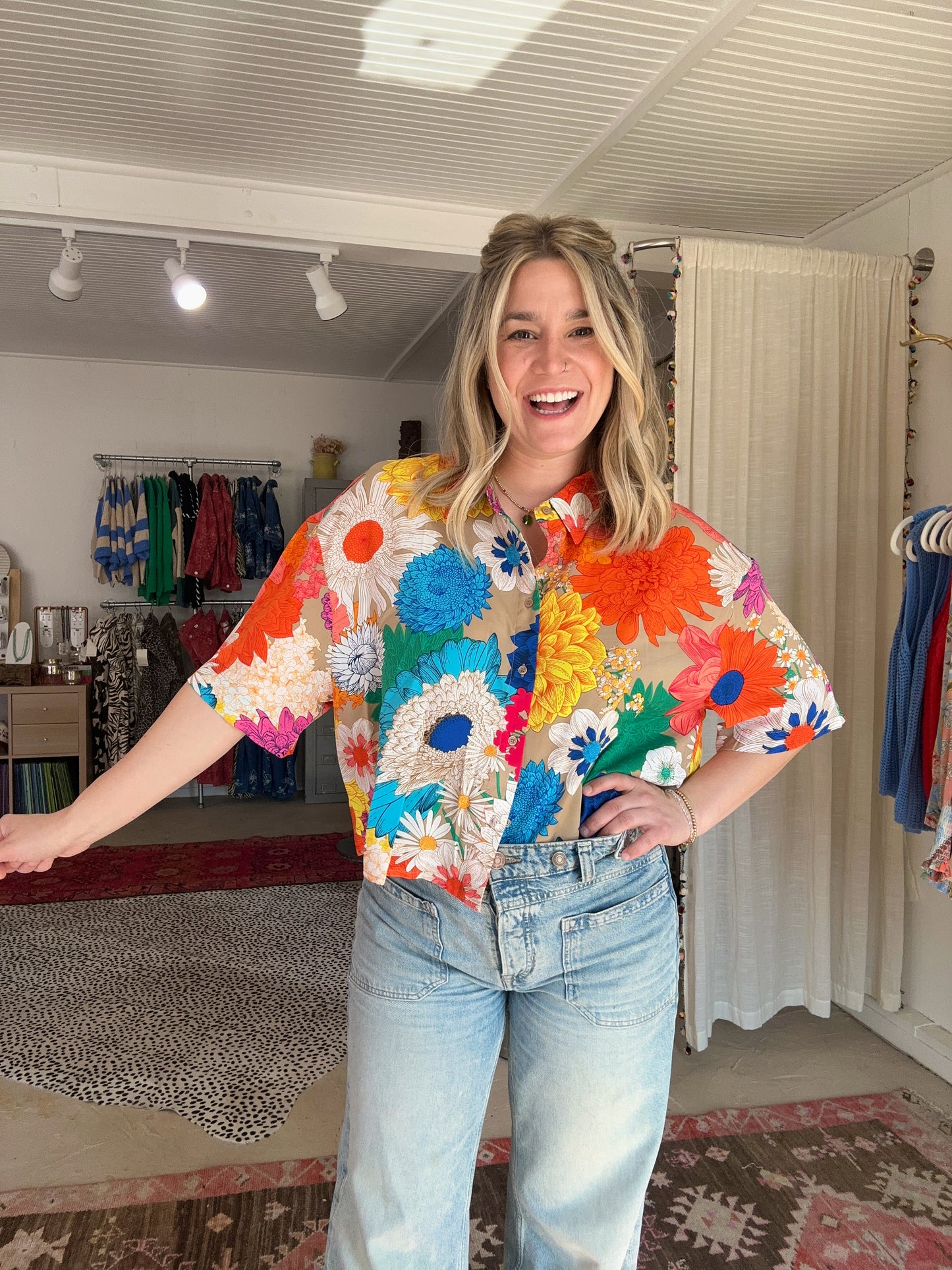 Vibrant Floral Top