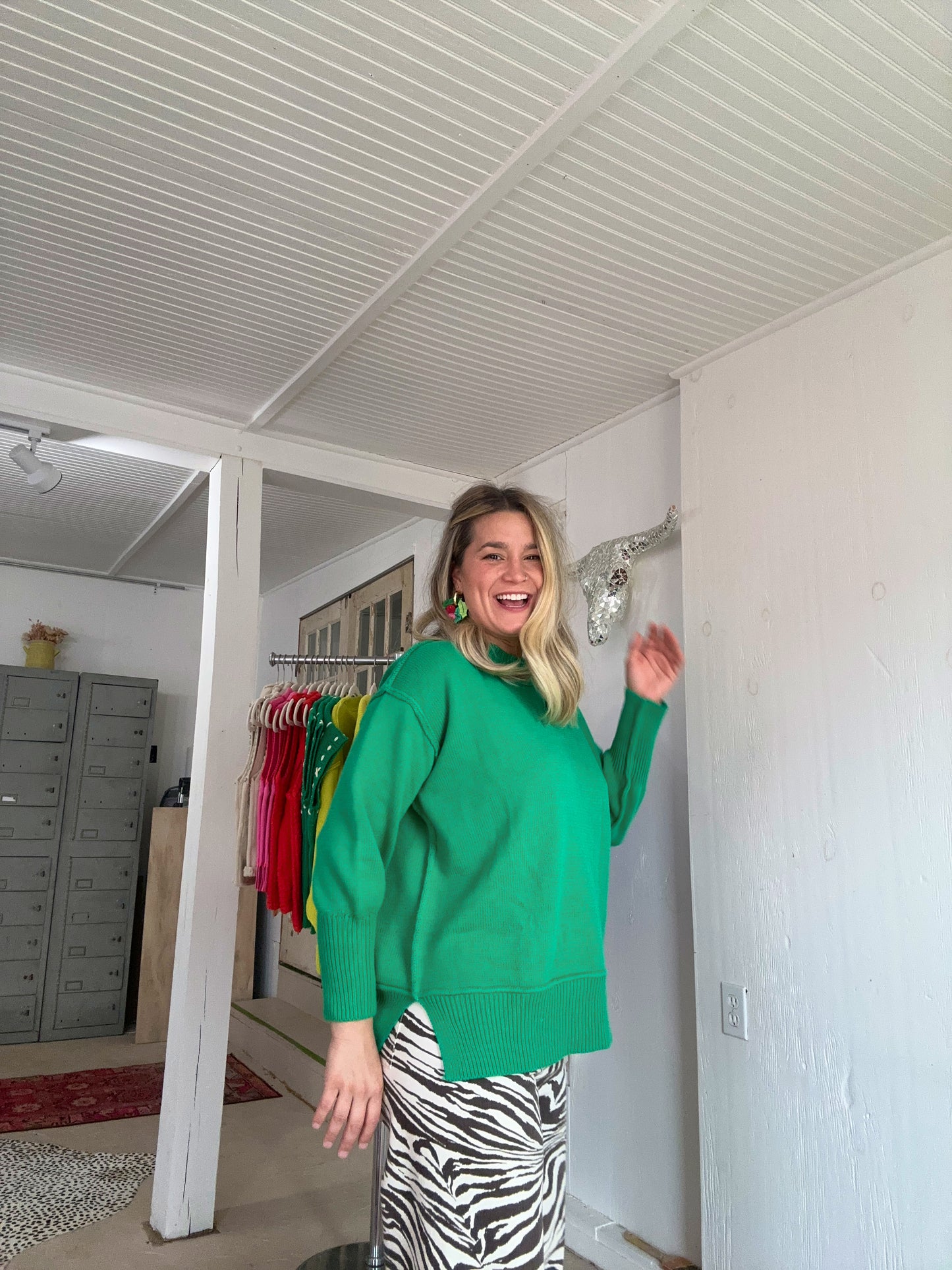 Green Holly Jolly Sweater