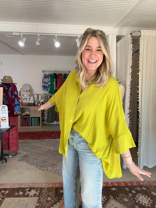 IYKYK Blouse | Chartreuse