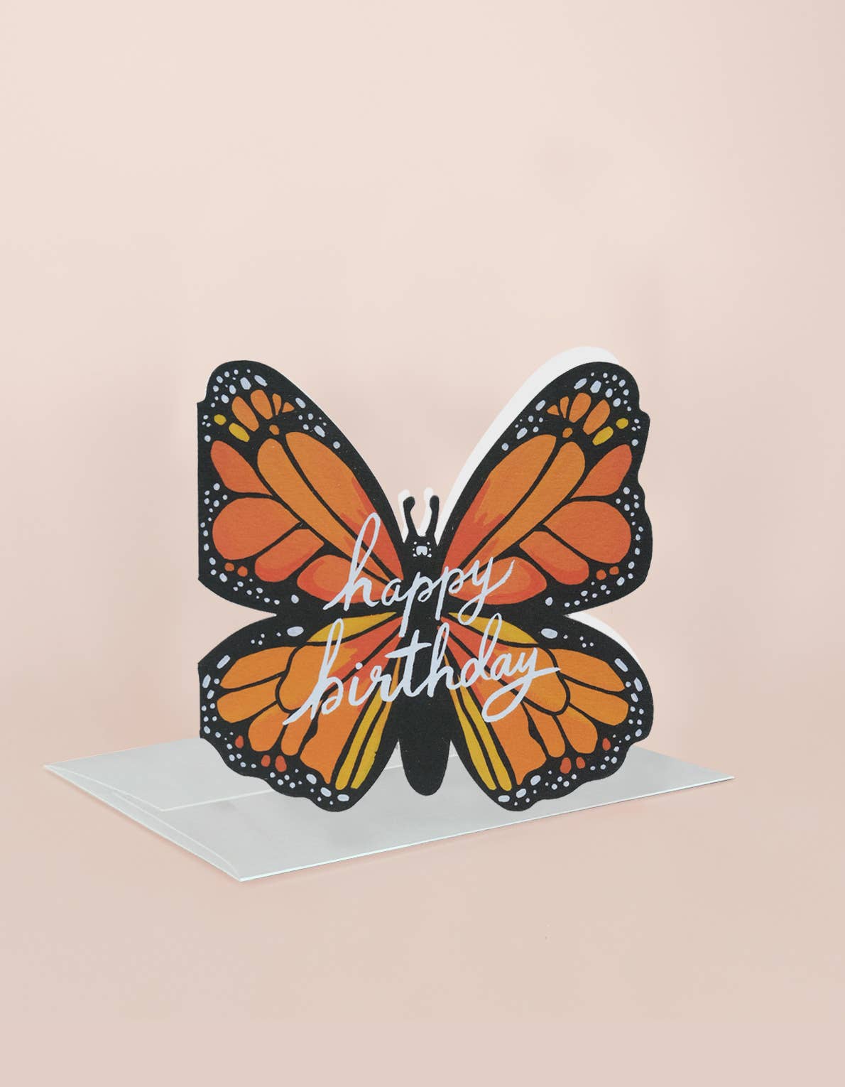 Monarch Birthday Die Cut Greeting Card