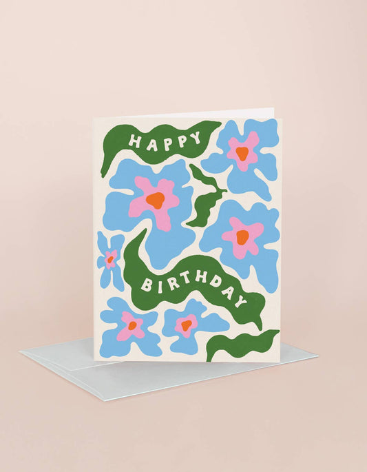 Trippy Daisies Birthday Greeting Card