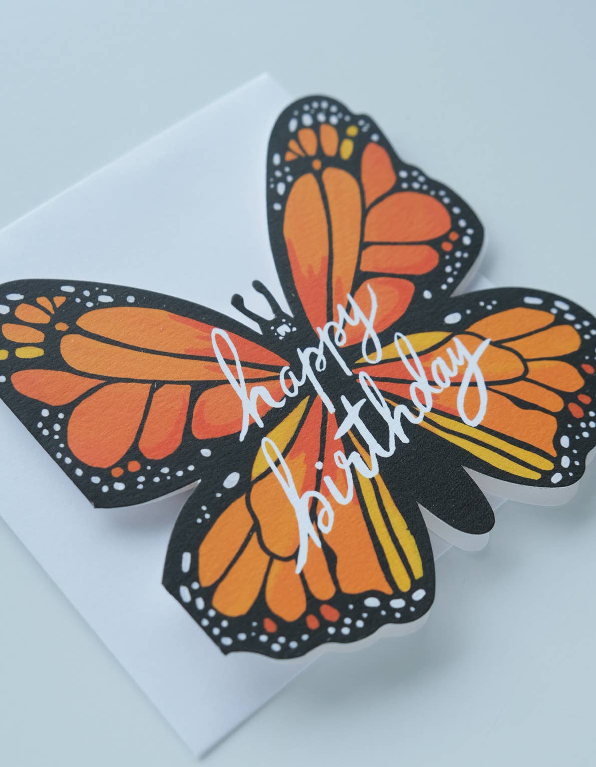 Monarch Birthday Die Cut Greeting Card