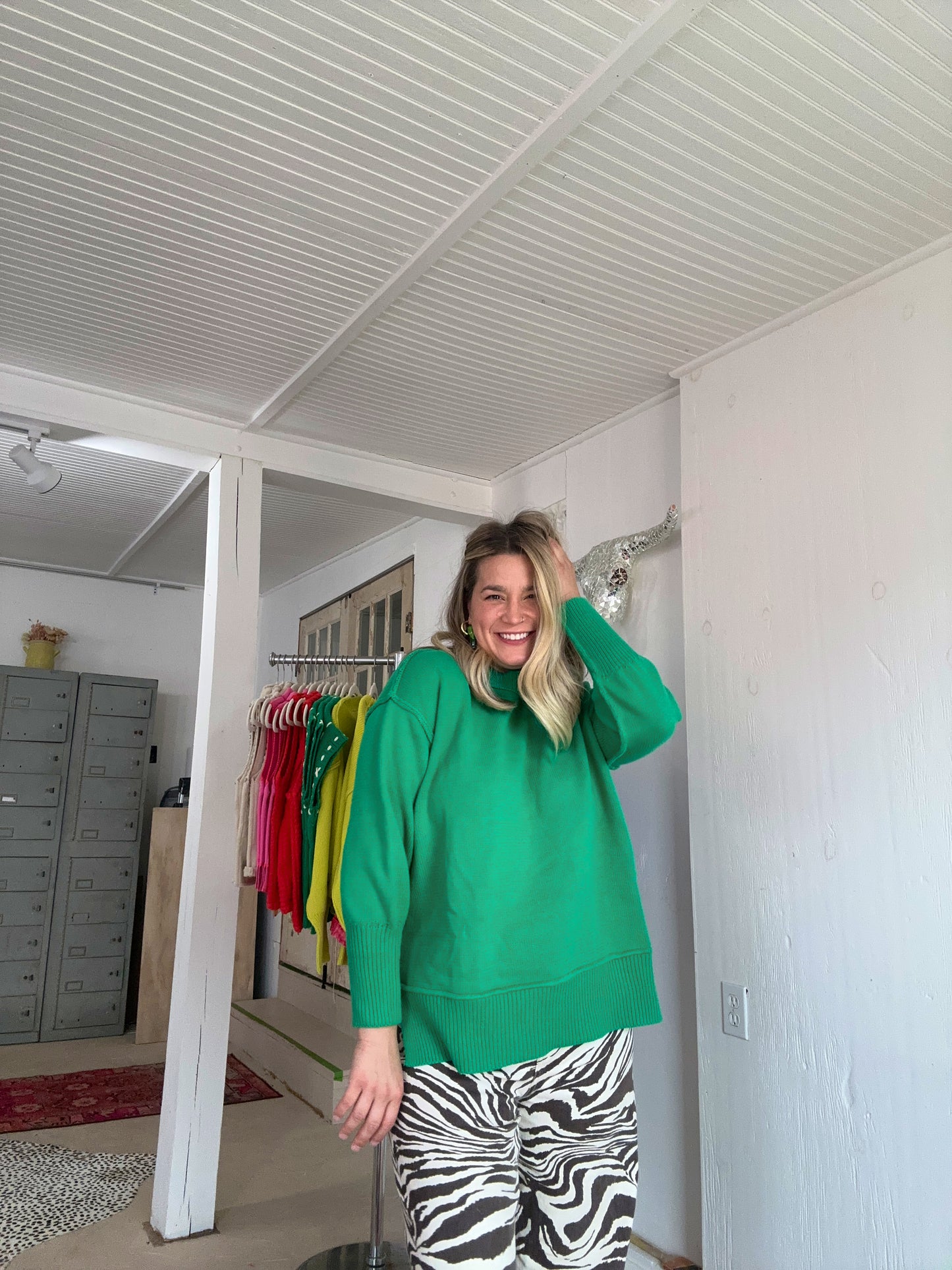 Green Holly Jolly Sweater