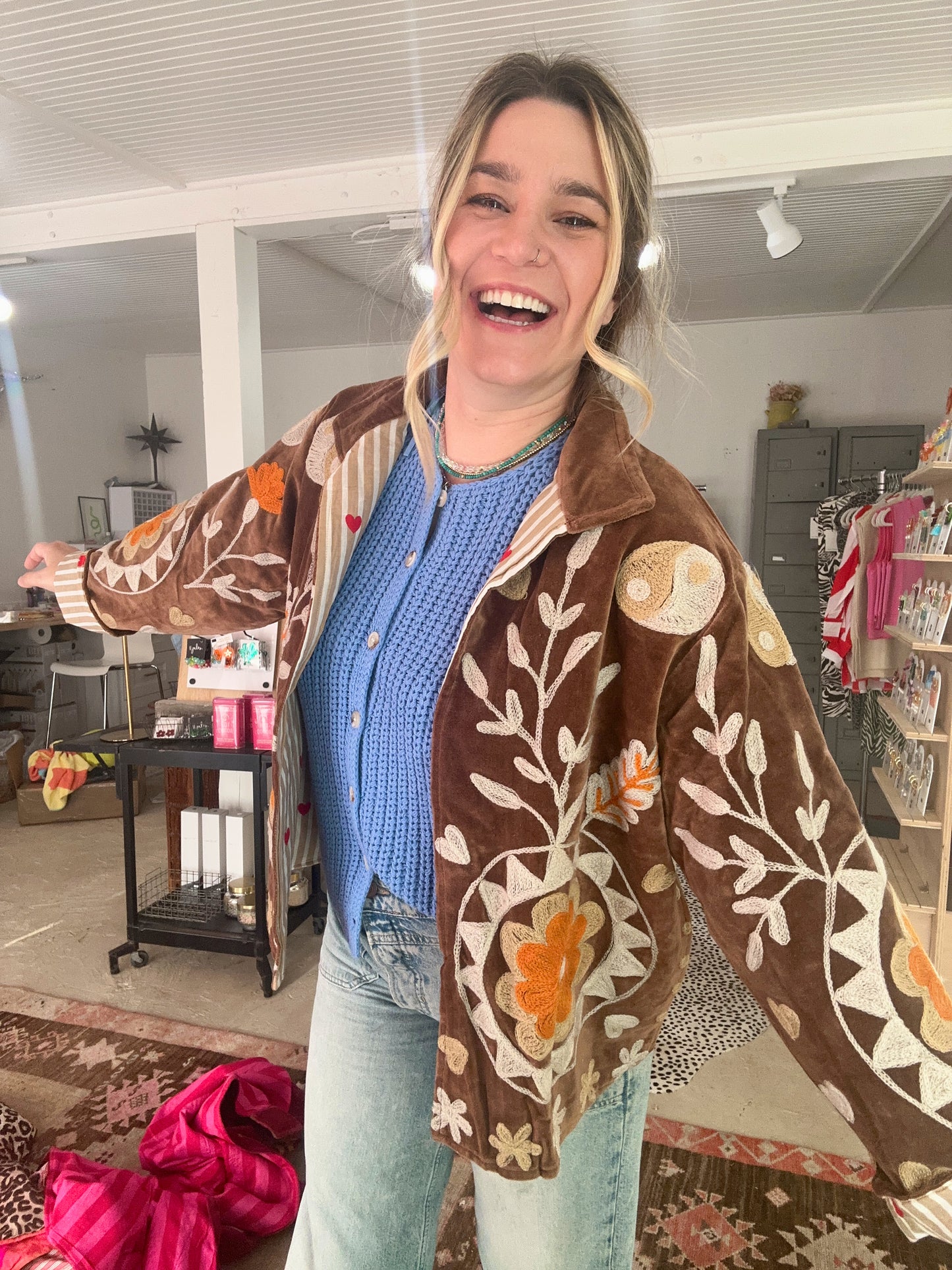 Brown Yingyang Duster