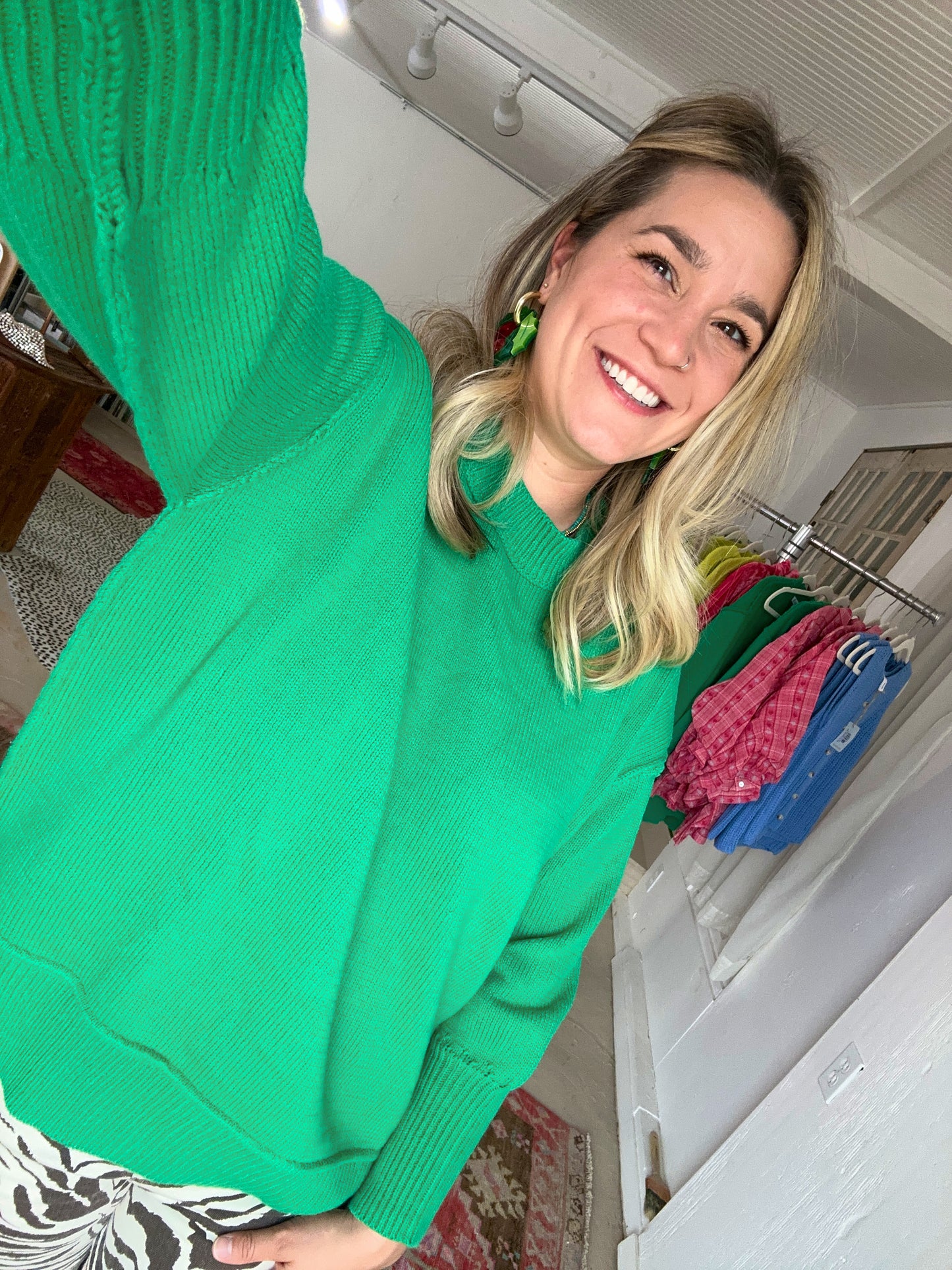 Green Holly Jolly Sweater