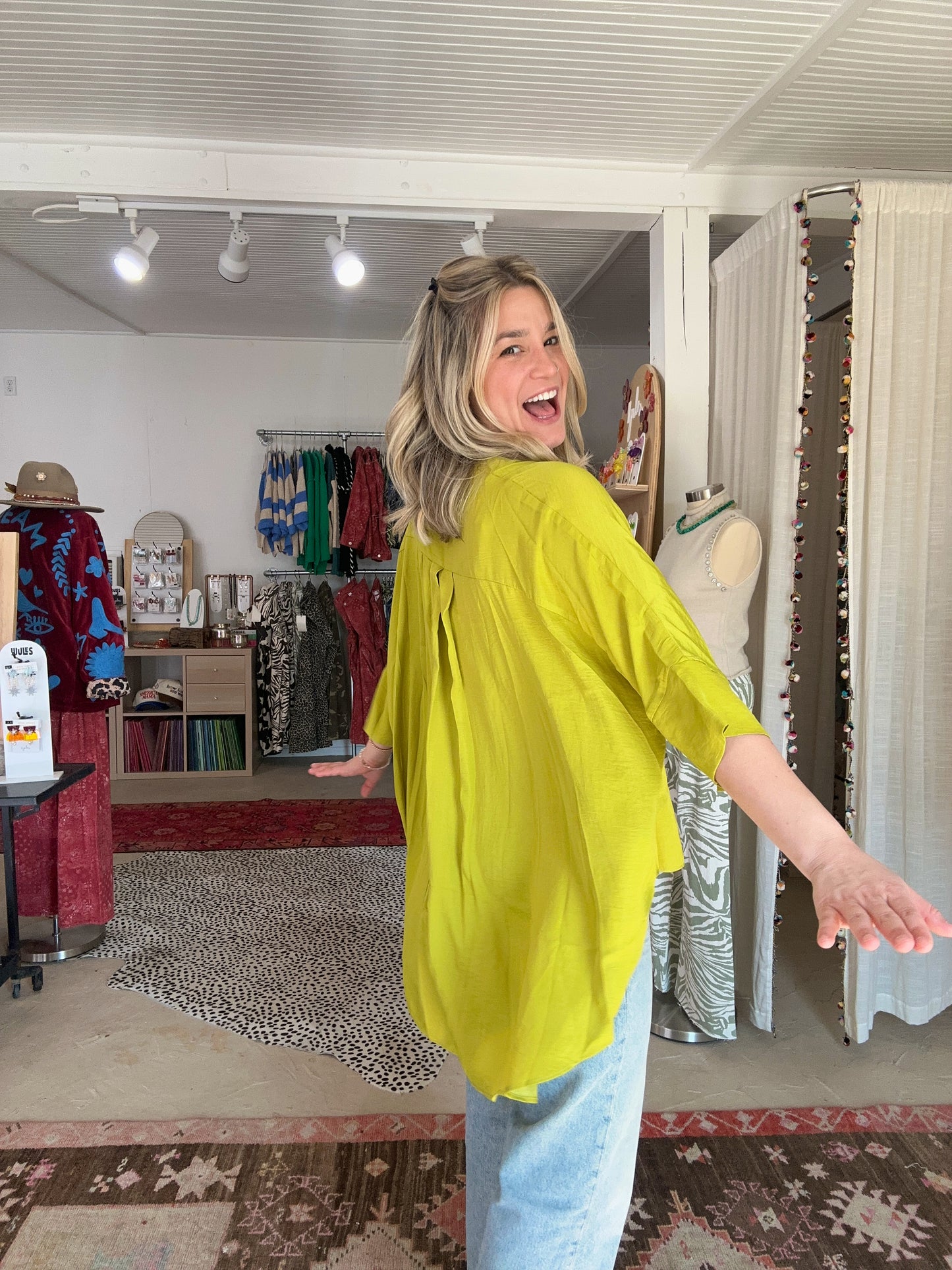 IYKYK Blouse | Chartreuse