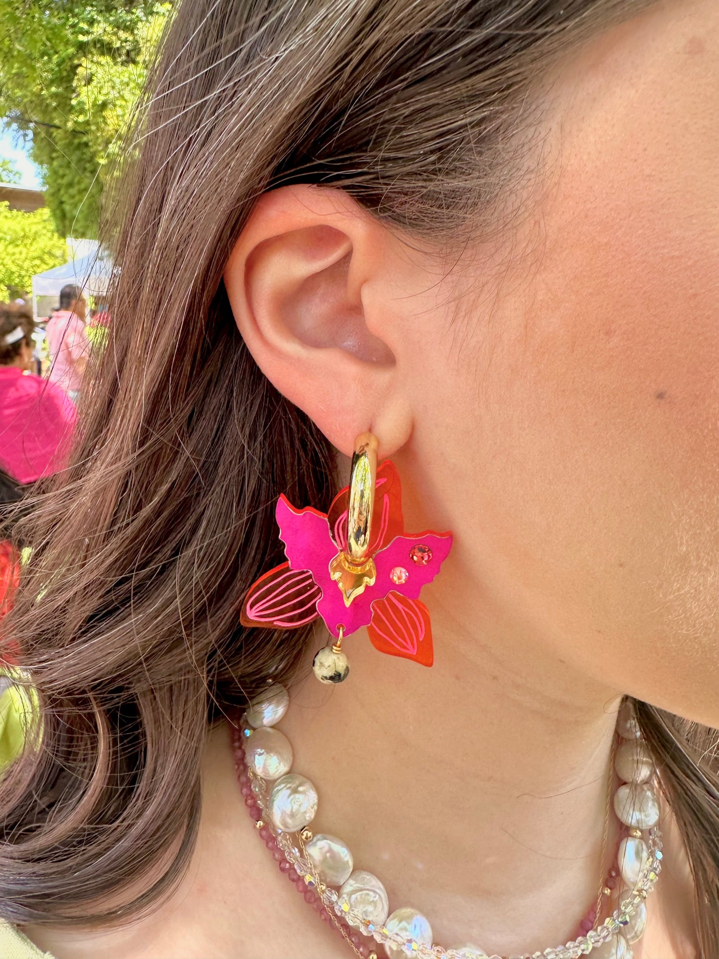 Chunky Happy Orchid Charms