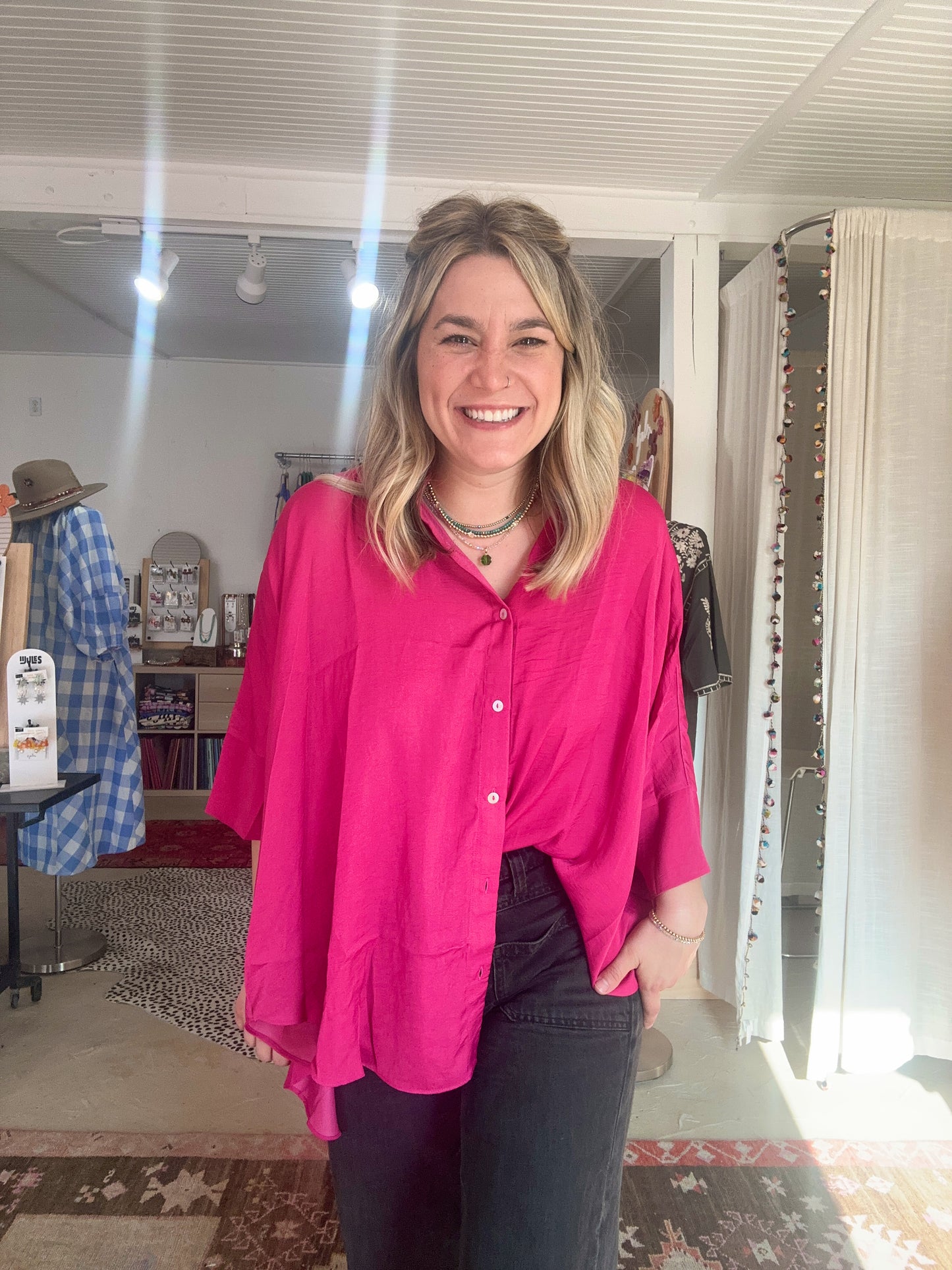 IYKYK Blouse | Fuchsia