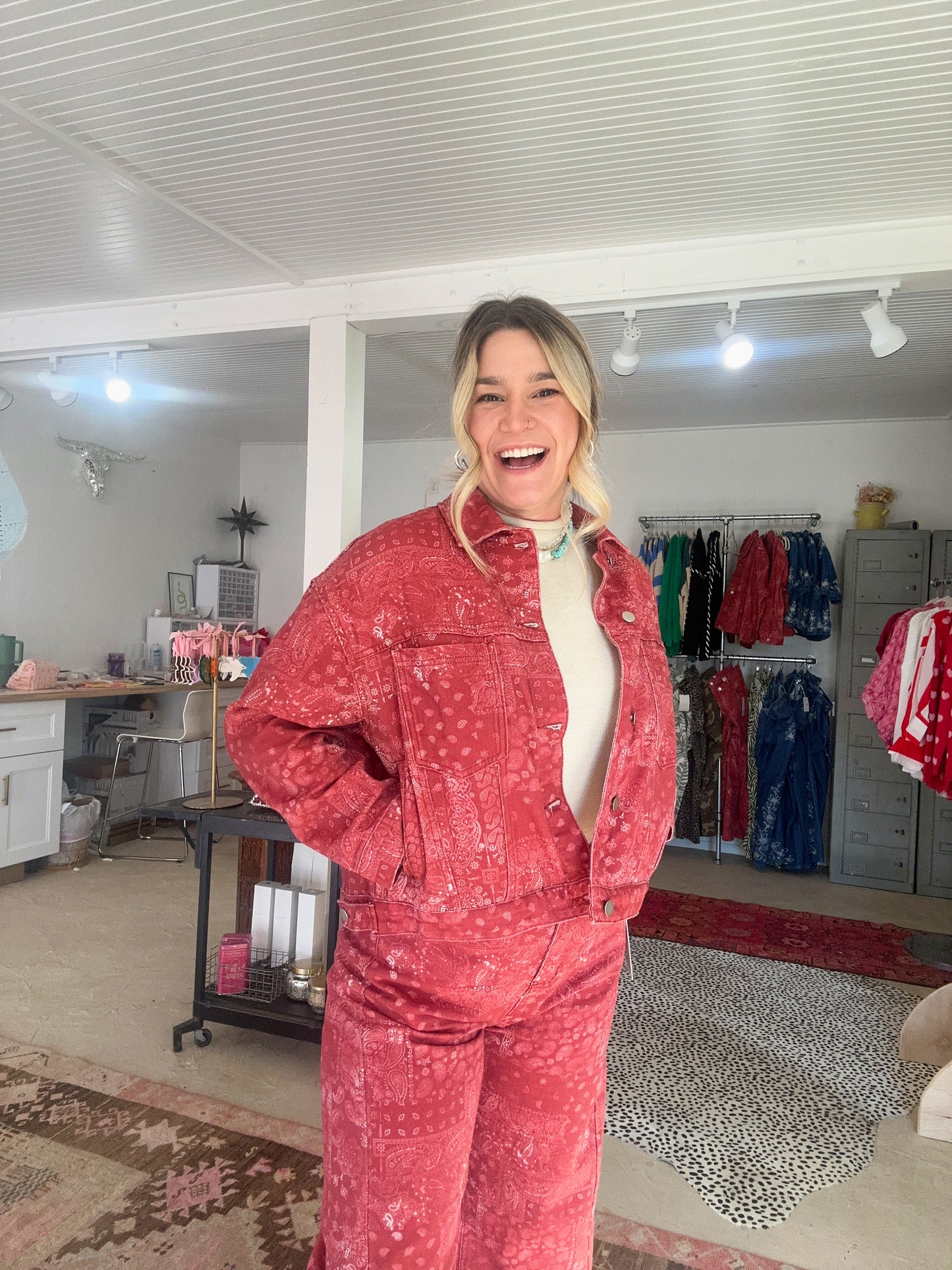 Bandana Print Jacket