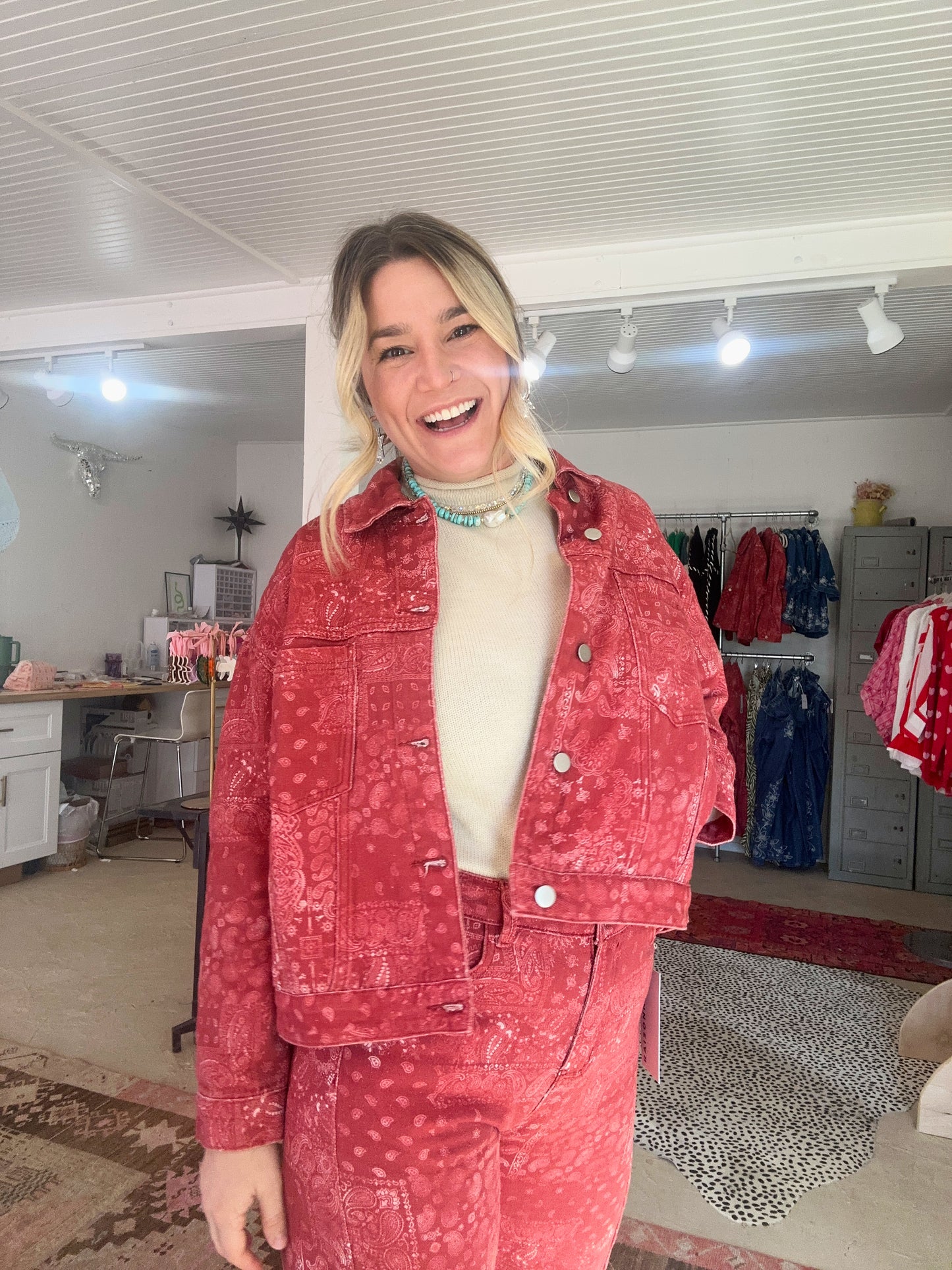 Bandana Print Jacket