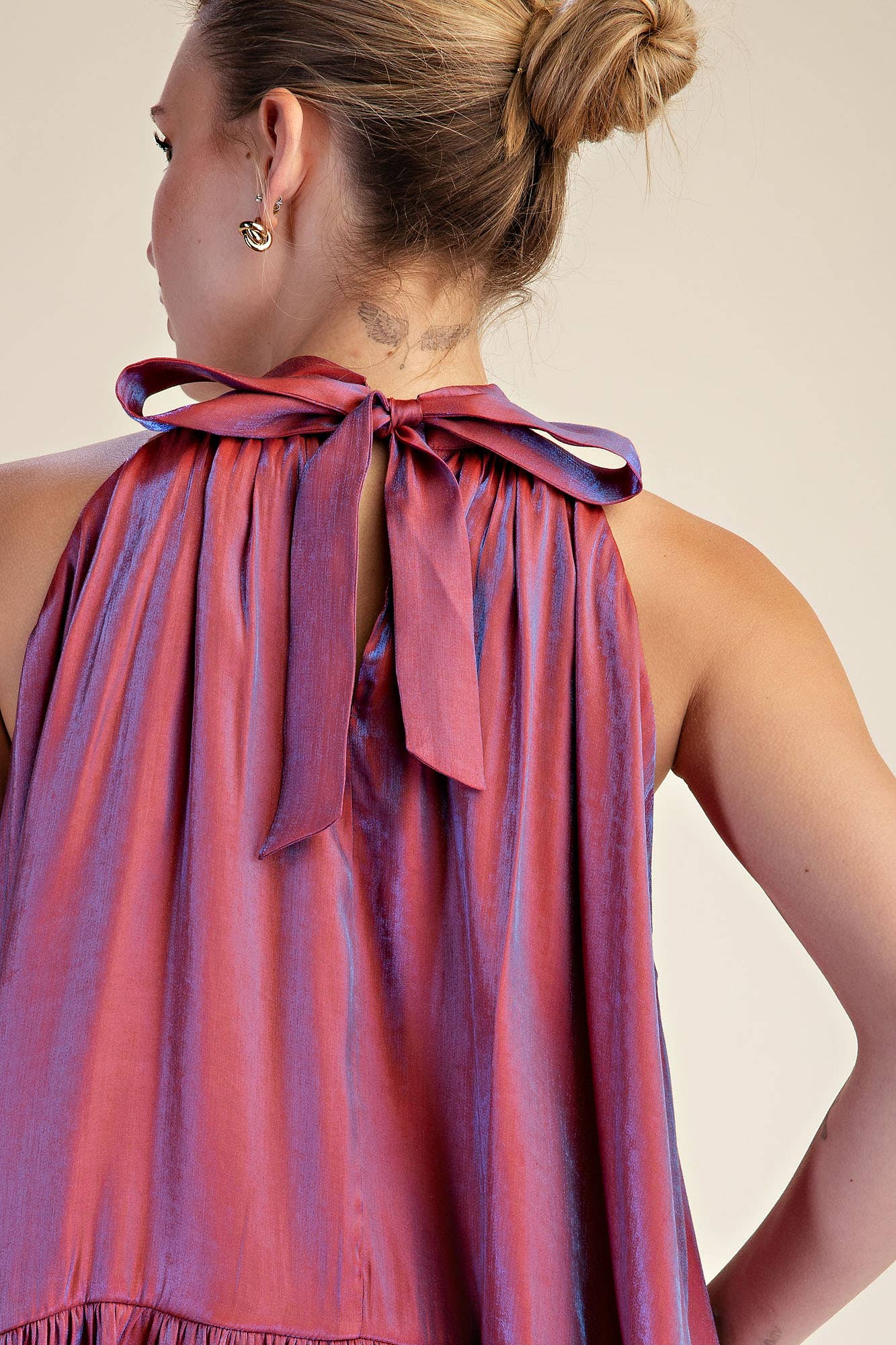 Ruffle Halter Top | Rust