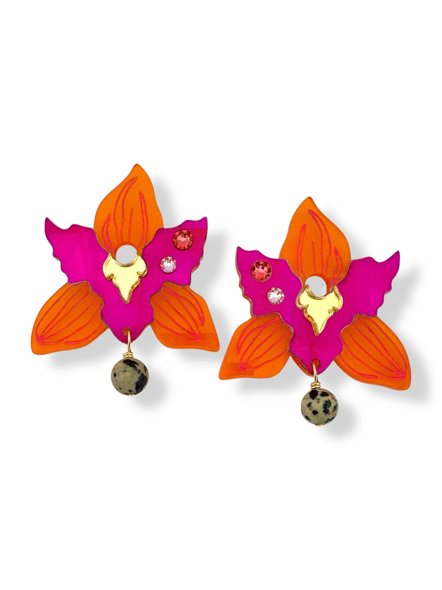 Chunky Happy Orchid Charms