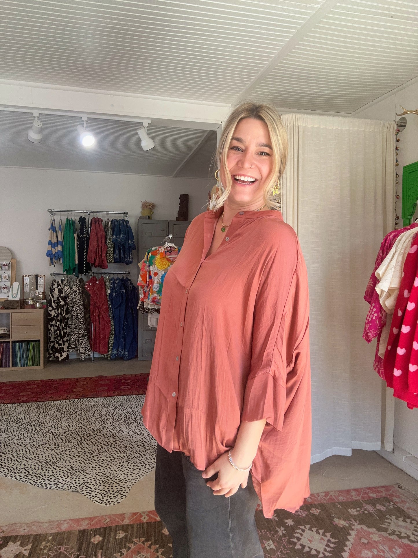 IYKYK Blouse | Terracotta