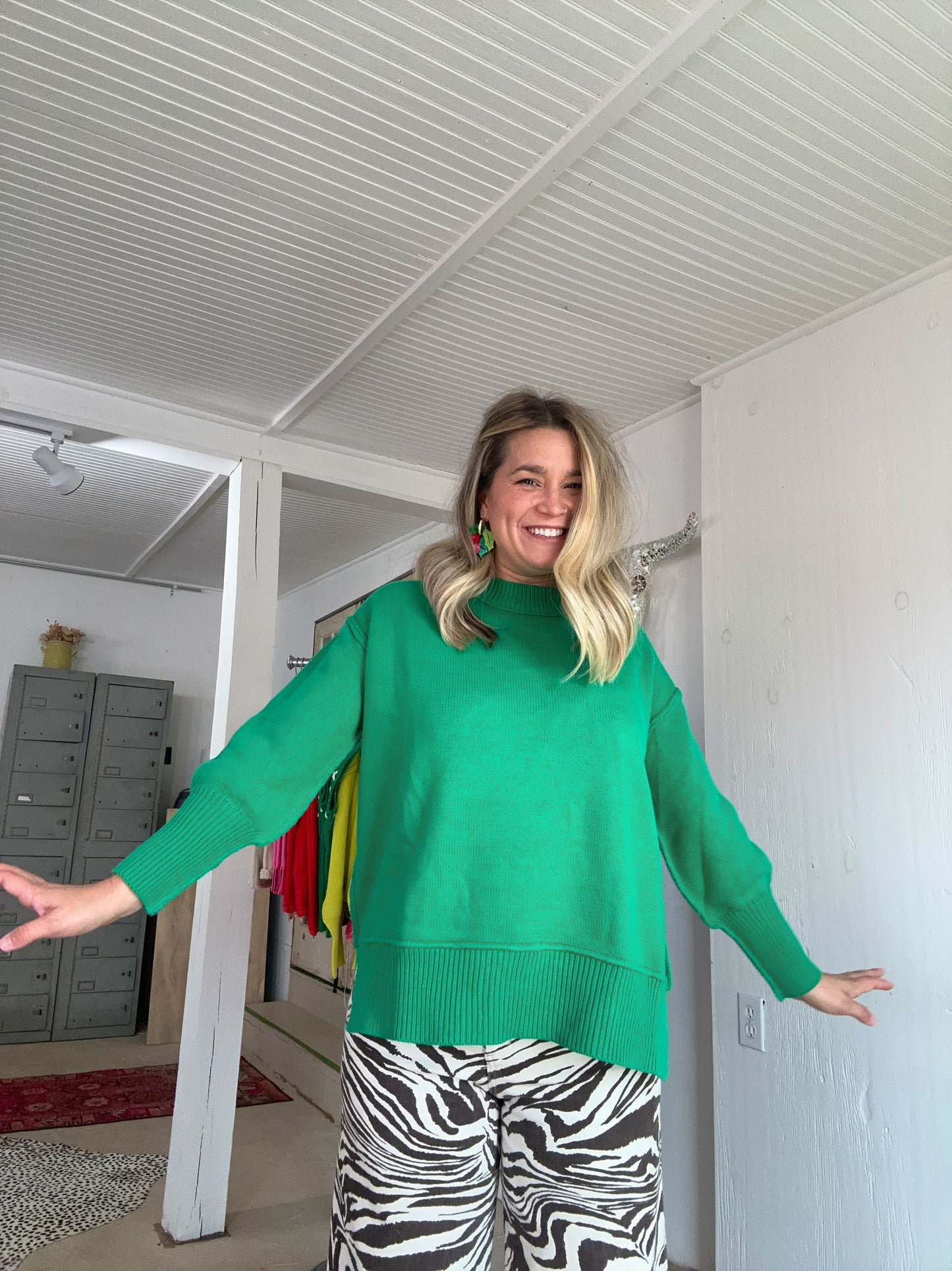 Green Holly Jolly Sweater