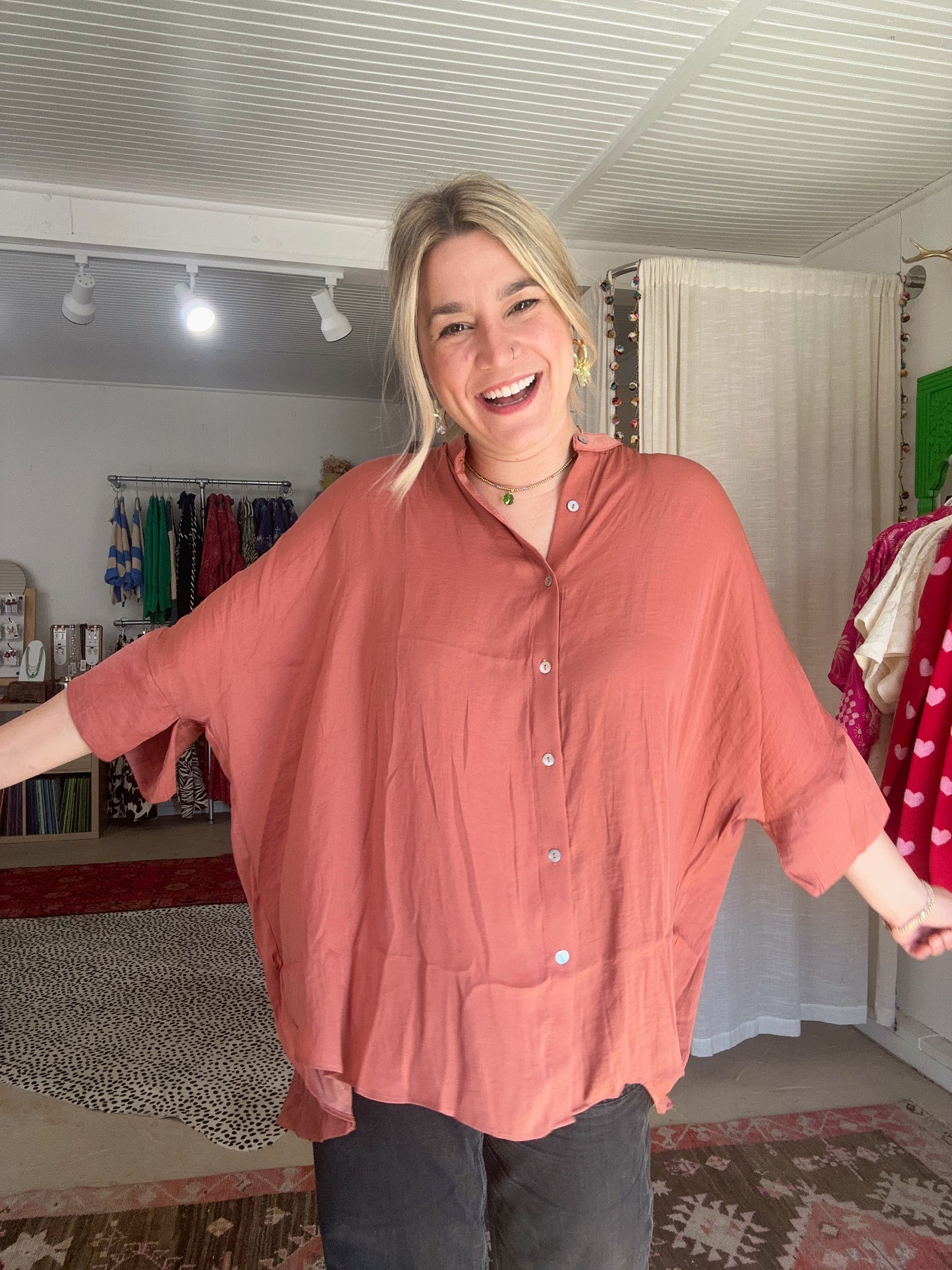 IYKYK Blouse | Terracotta