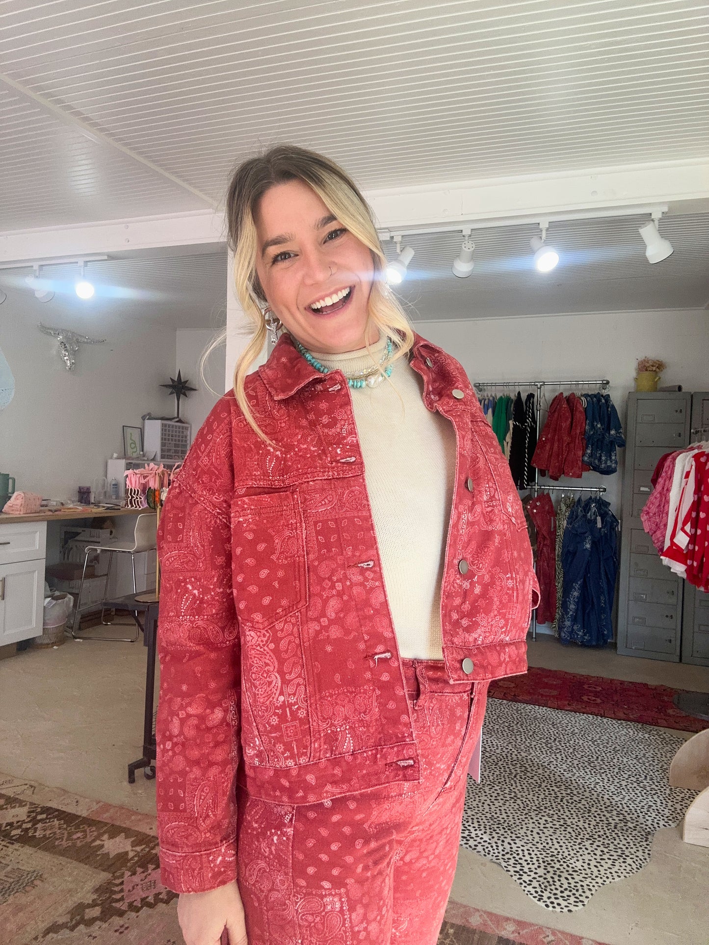 Bandana Print Jacket