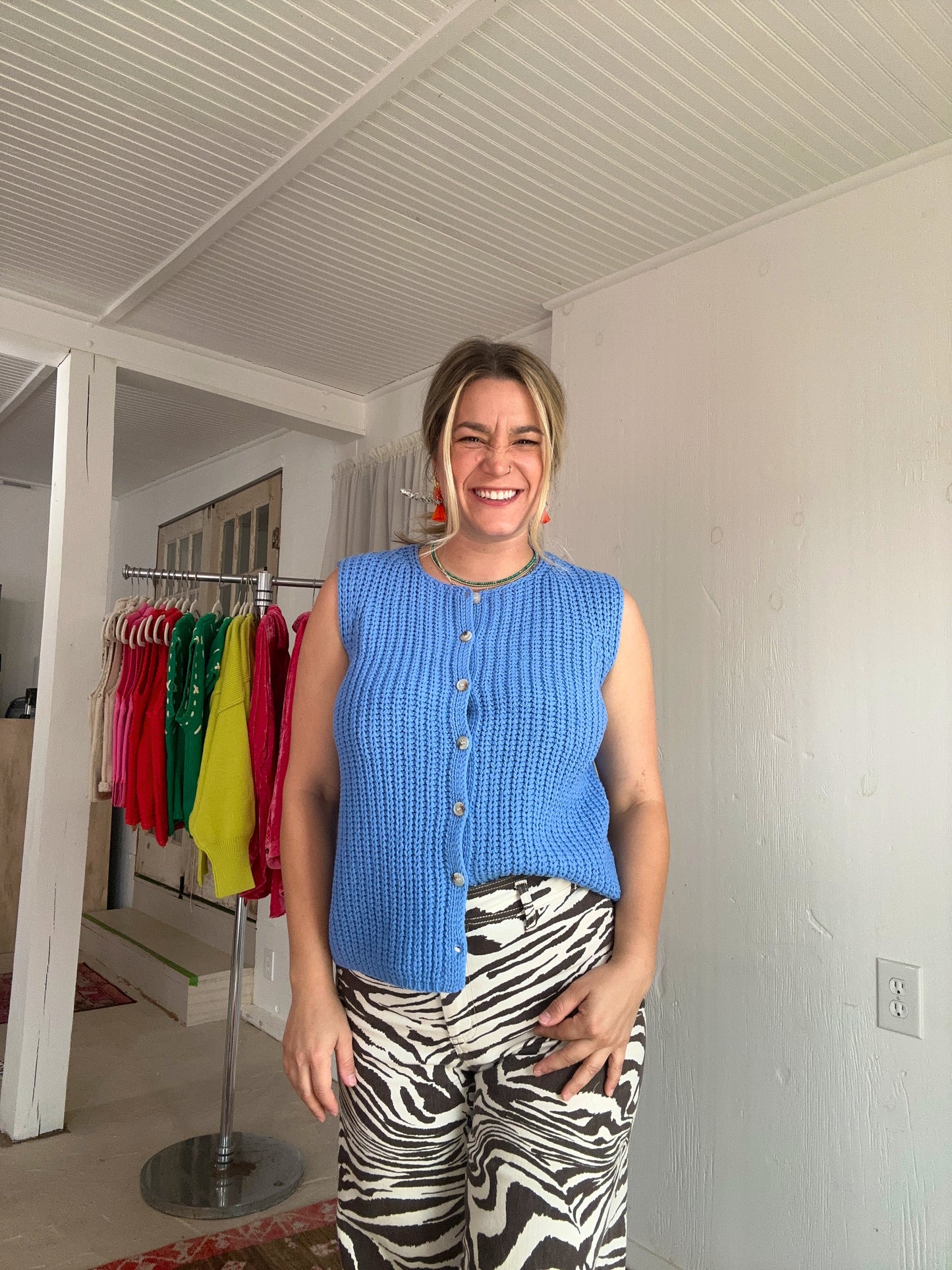 Sky Knit Sweater Vest