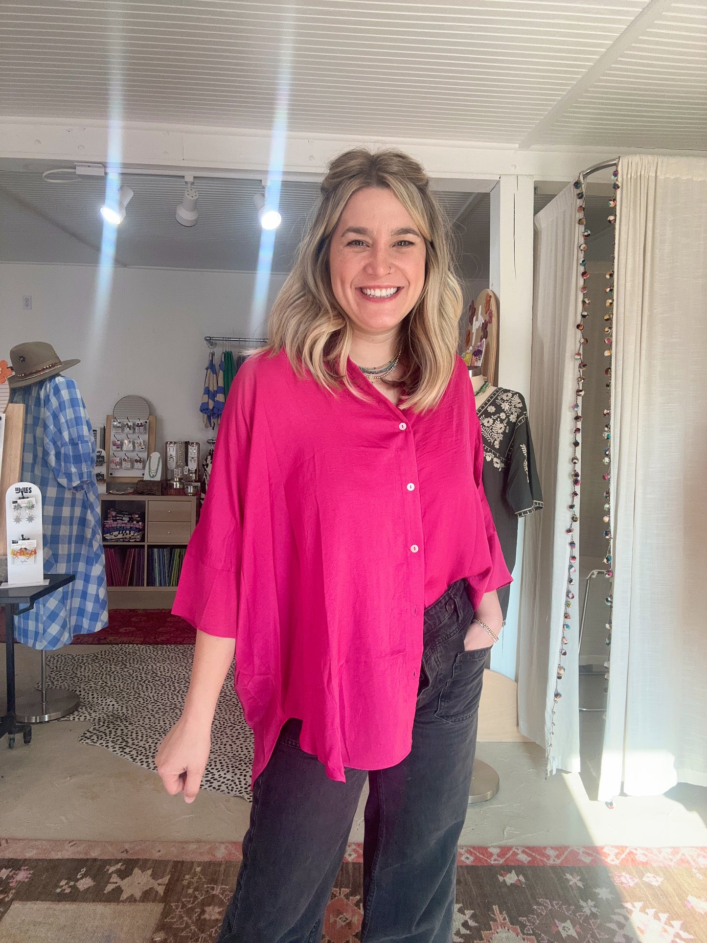 IYKYK Blouse | Fuchsia