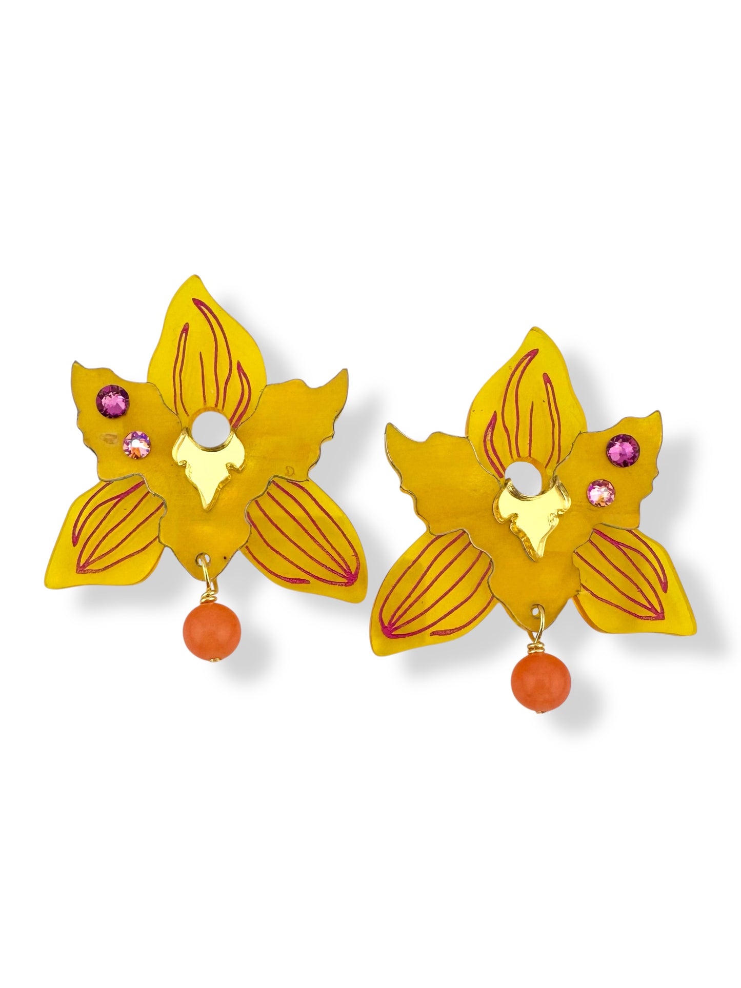 Chunky Happy Orchid Charms