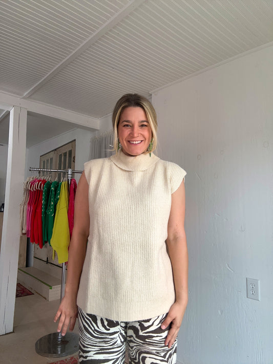 Turtle Neck Sweater Vest