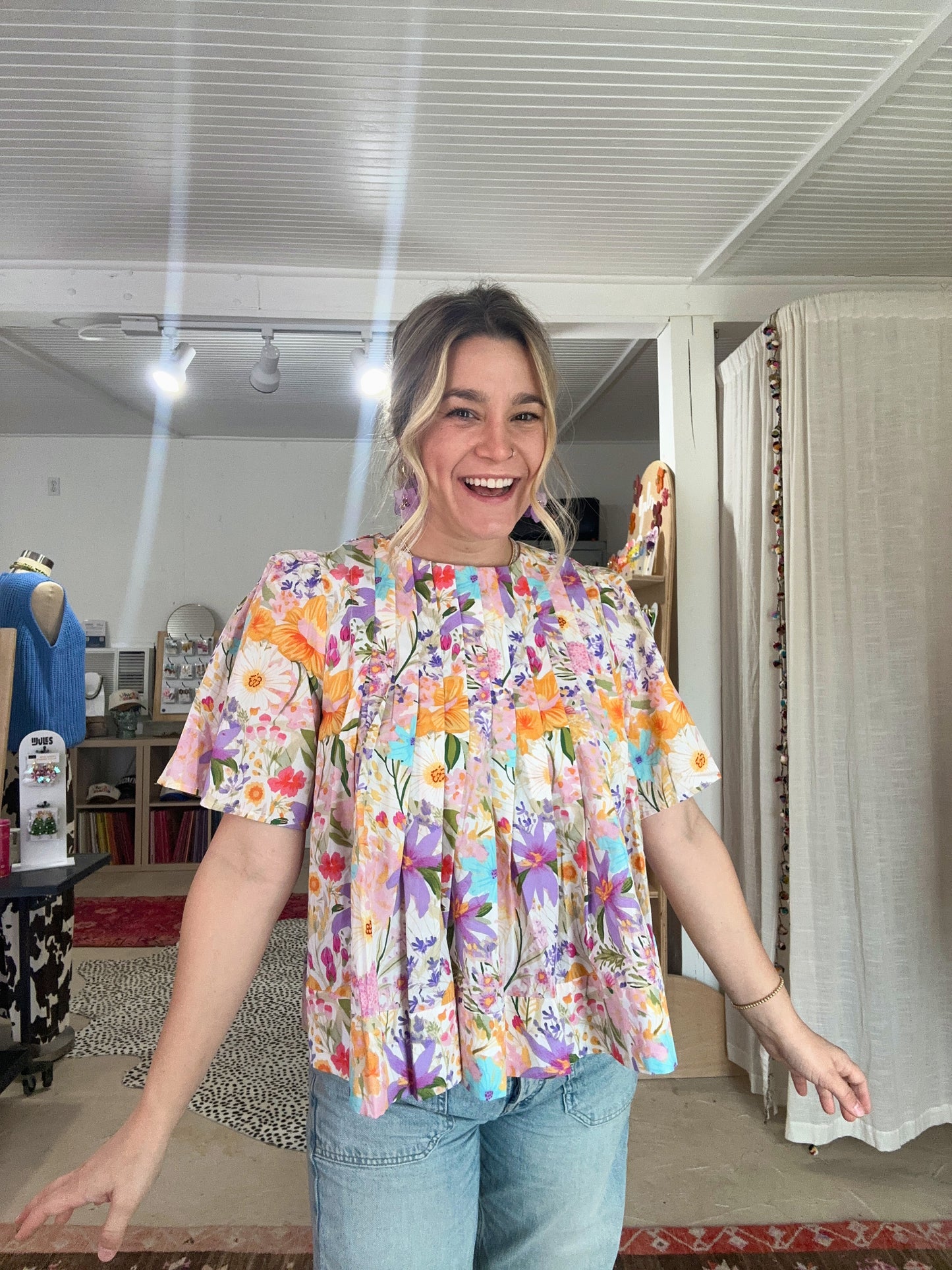 Floral Printed Woven Top