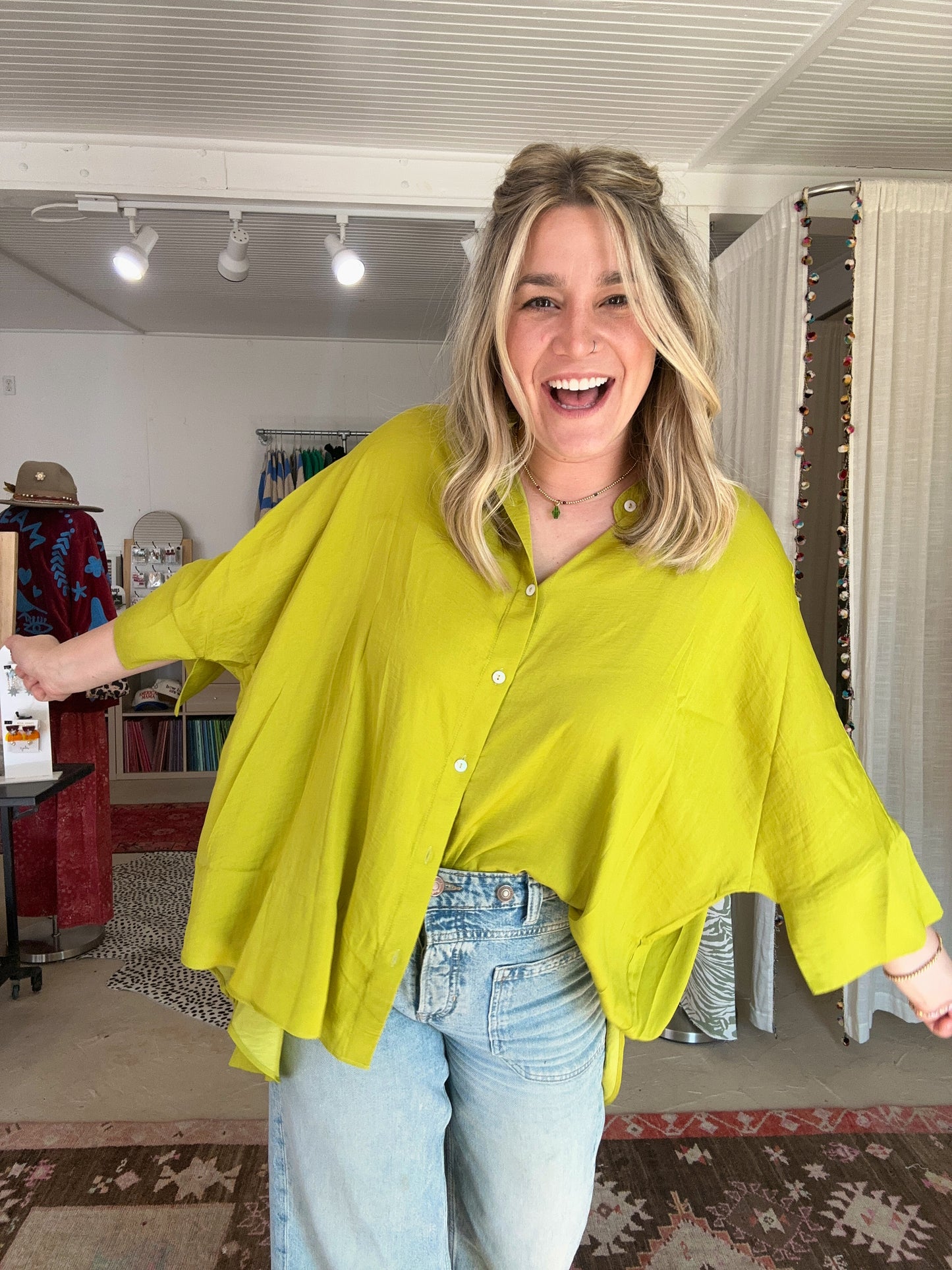 IYKYK Blouse | Chartreuse