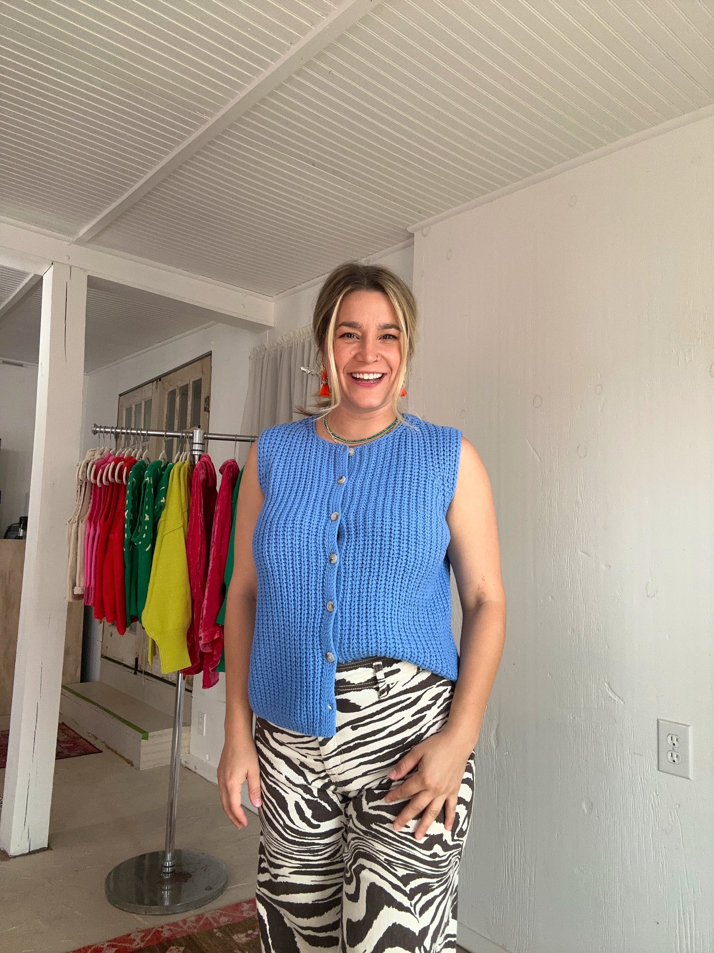 Sky Knit Sweater Vest