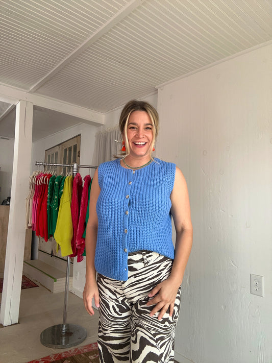 Sky Knit Sweater Vest