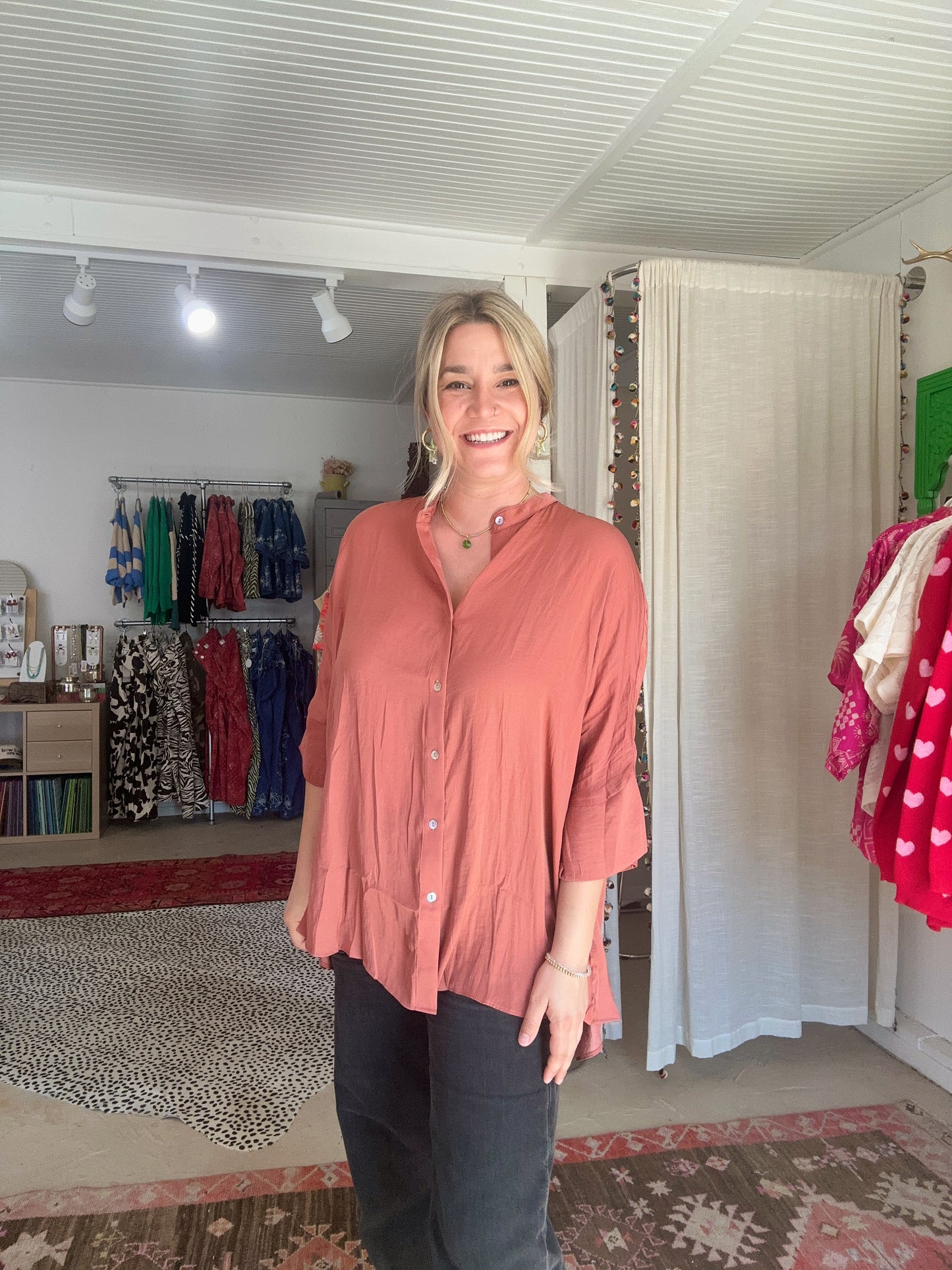 IYKYK Blouse | Terracotta
