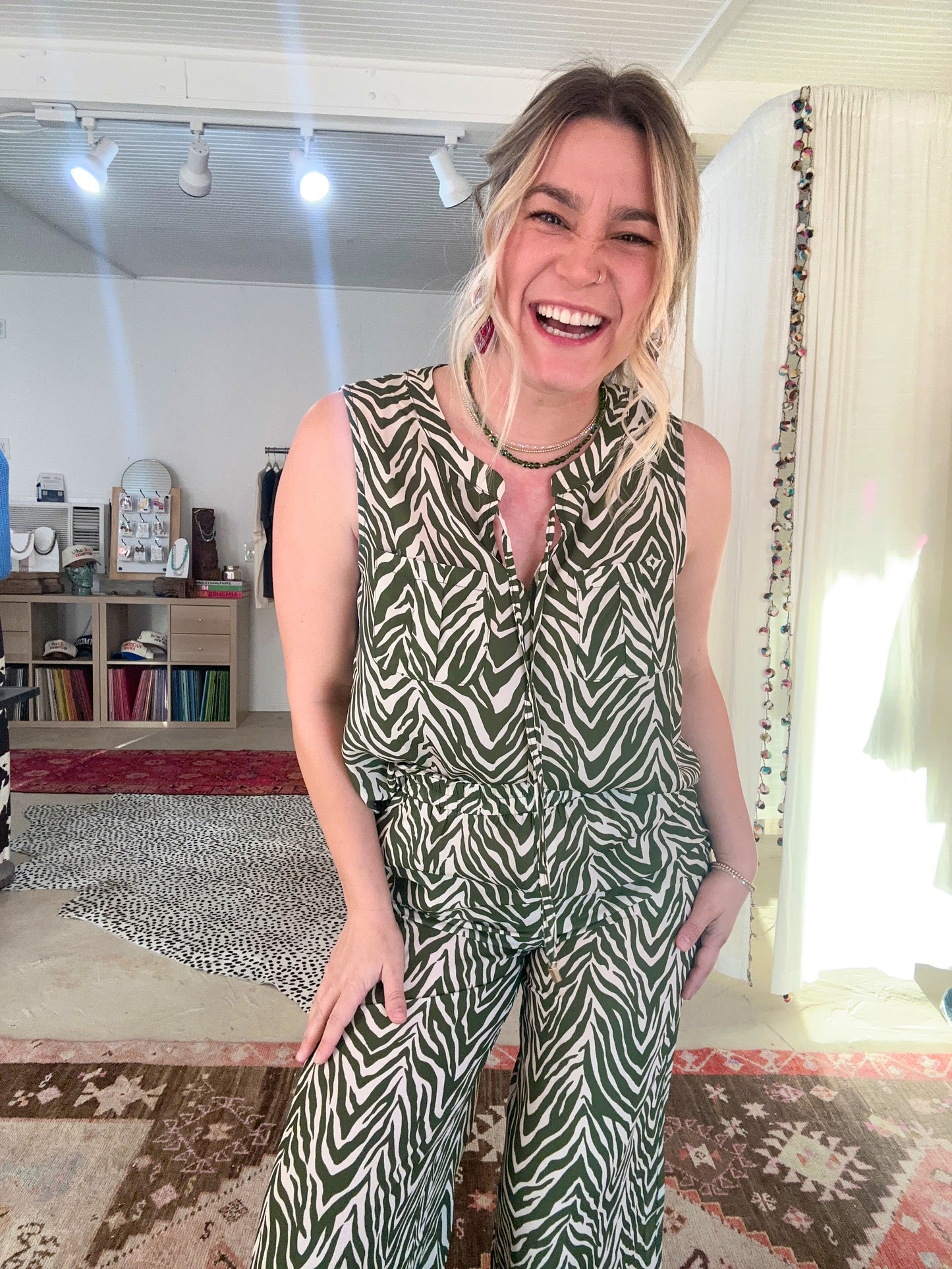 Zebra Top And Pants Set