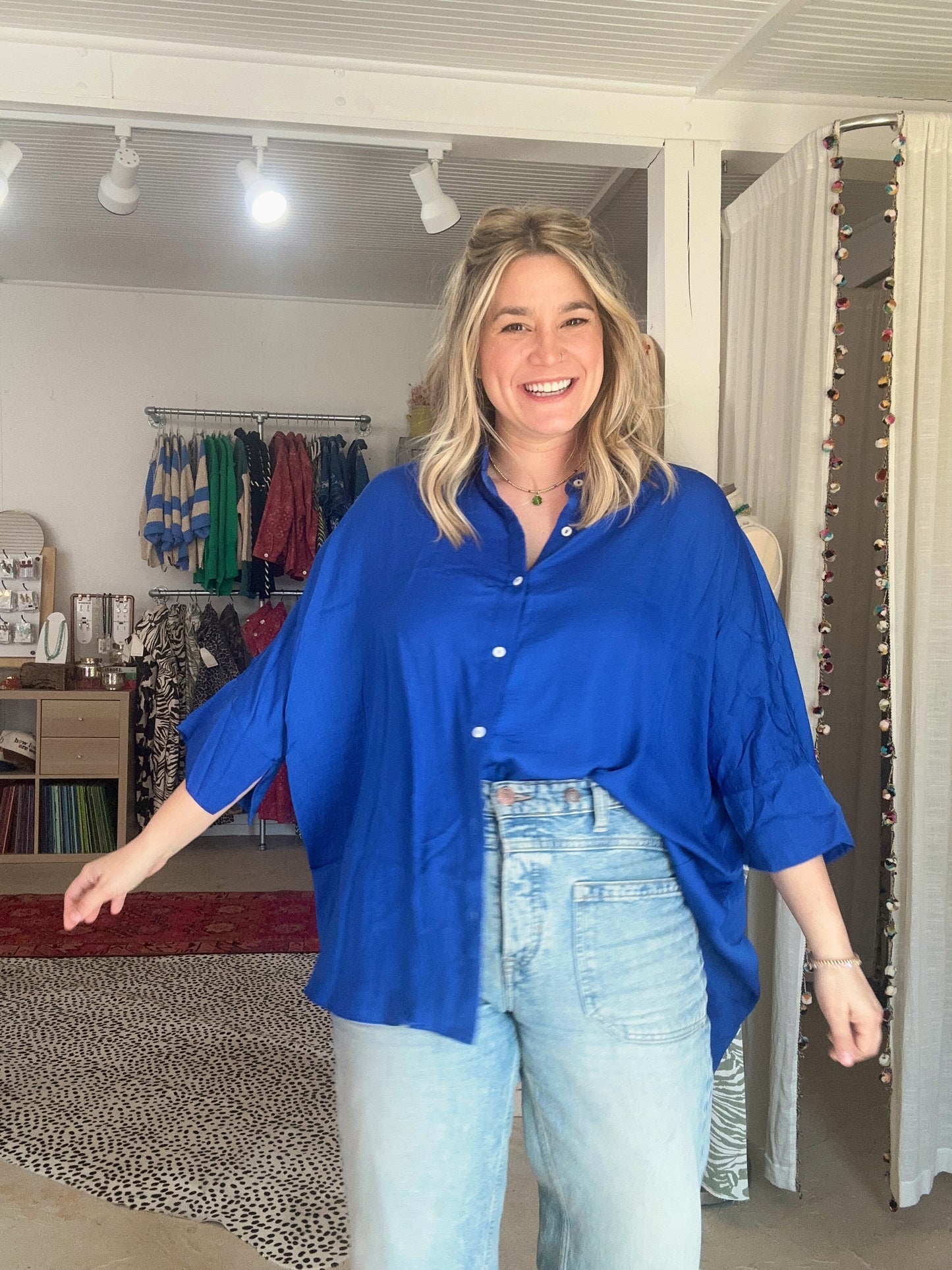 IYKYK Blouse | Royal Blue