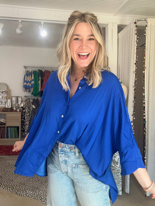 IYKYK Blouse | Royal Blue