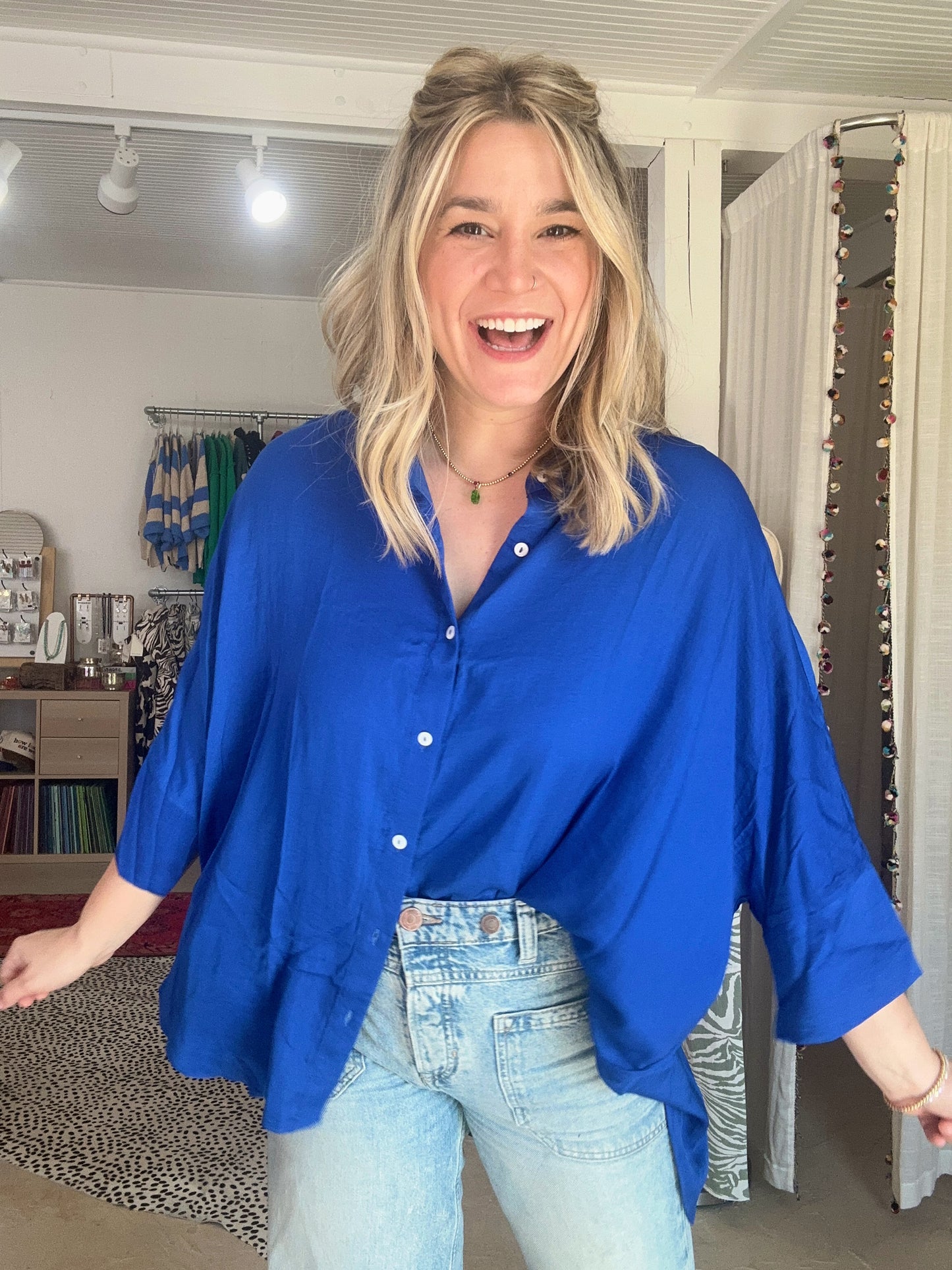 IYKYK Blouse | Royal Blue