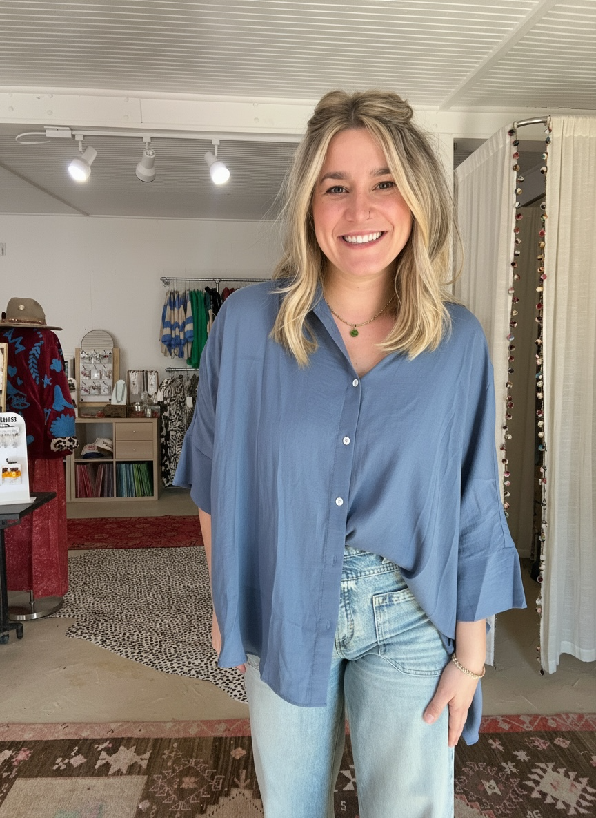 IYKYK Blouse | Denim