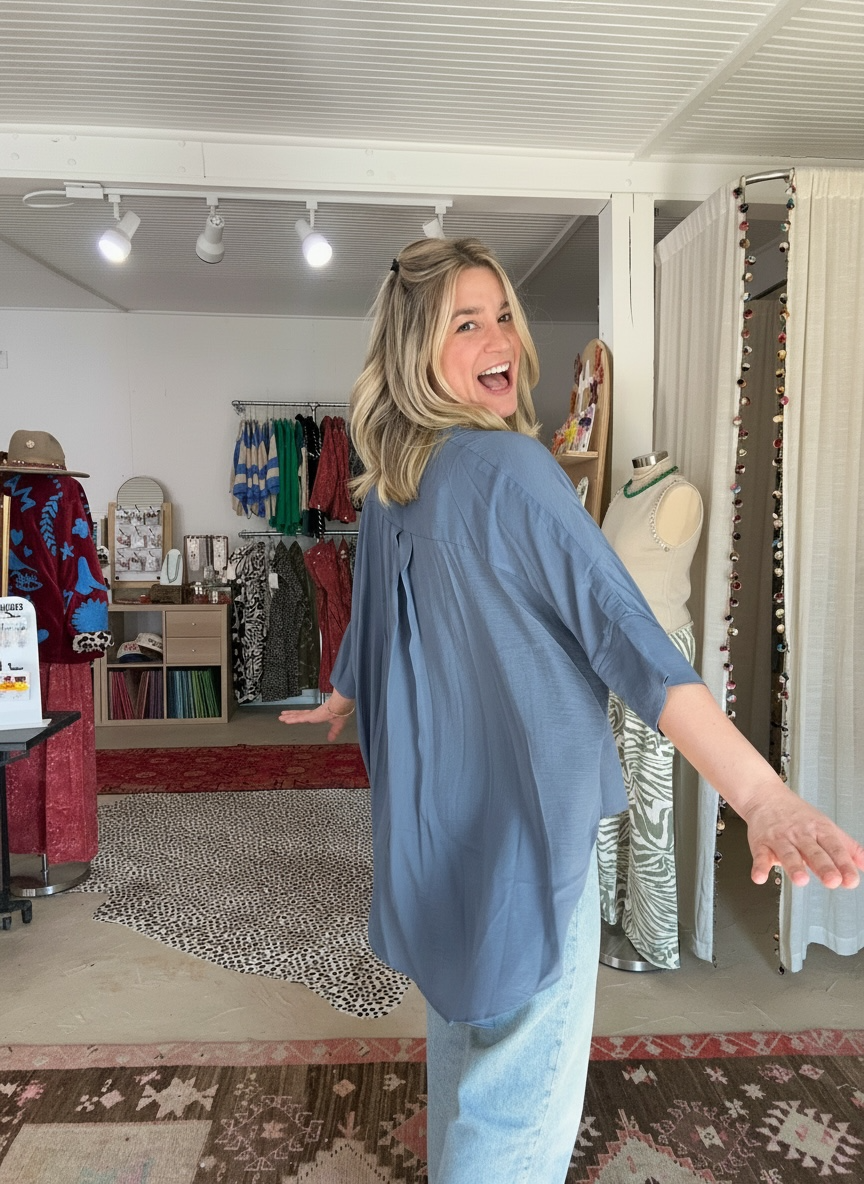 IYKYK Blouse | Denim