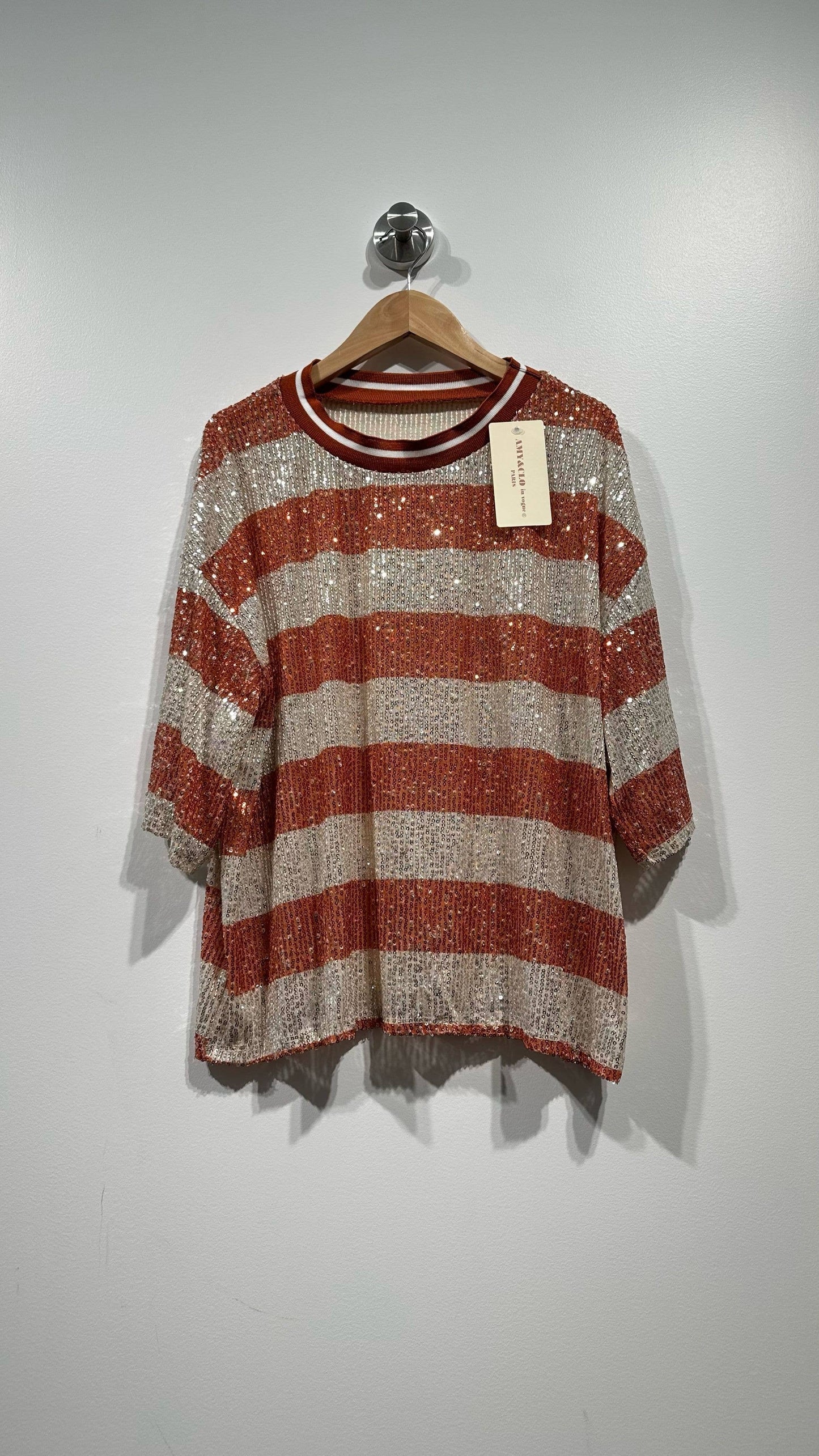 Sequin Top | Burnt Orange